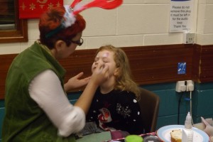 Jess enjoying having her face painted